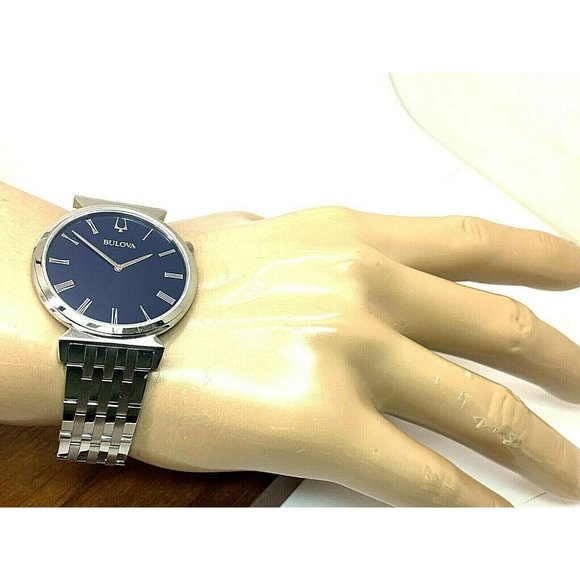 Bulova Men's Watch 96A233 Regatta Quartz Blue Dial Silver Tone Stainless Steel - Picture 4 of 13